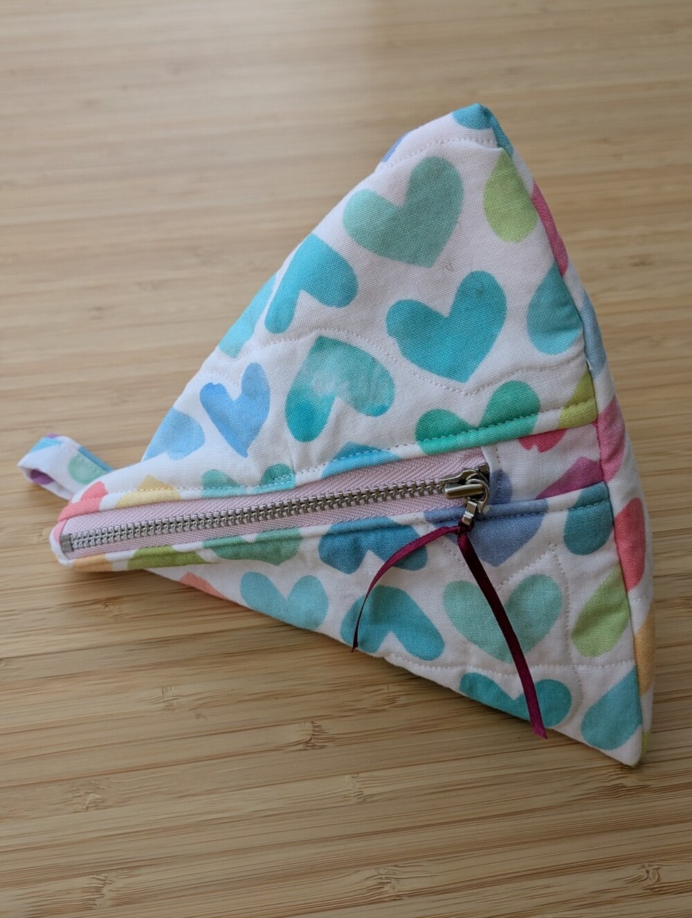 Mini Wet Bag - Storage Pouch In Watercolour Hearts